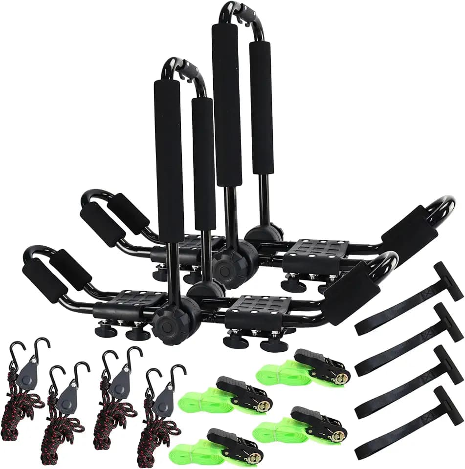 Folding Kayak Roof Rack J-Bar Adjustable