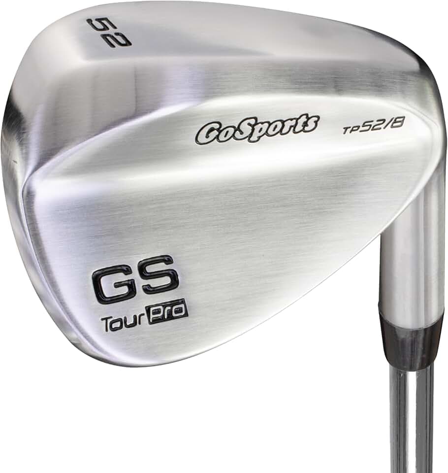 GoSports Tour Pro Golf Wedges – Mens Right Handed 52 Gap Wedge, 56 Sand Wedge and 60 Lob Wedge in Satin or Black Finish