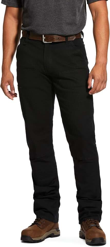 Ariat Men's Rebar M4 Low Rise DuraStretch Made Tough Double Front Stackable Straight Leg Pant