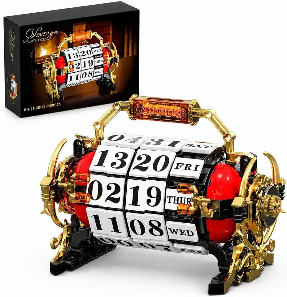 Retro Baroque Calendar Building Set for Adults Teens Kids - 889PCS