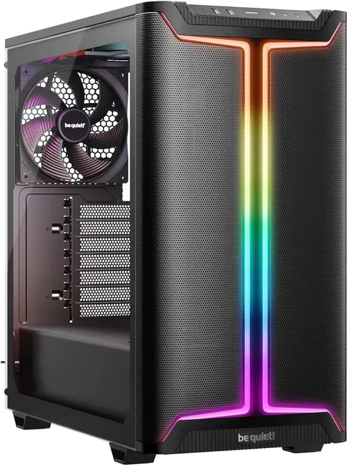 be quiet! Pure Base 501 DX Black Mid-Tower ATX Case | High Airflow | 3 Preinstalled Pure Wings 3 140mm PWM Fans | Optimized Air Pressure | BGW76