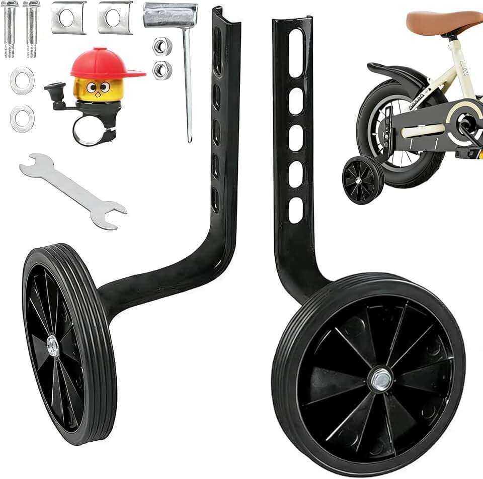 Fahrrad Stützräder,Universal Stützräder,Einstellbare Hilfsräder,Universal Hilfsräder,Sicherheits Stützräders,Fahrrad Stabilisatoren Stützräders,für 12 14 16 18 20 Zoll Fahrrads