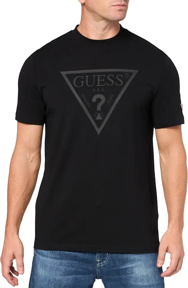 Guess Men's Eco Tonal Logo Short Sleeve T-Shirt