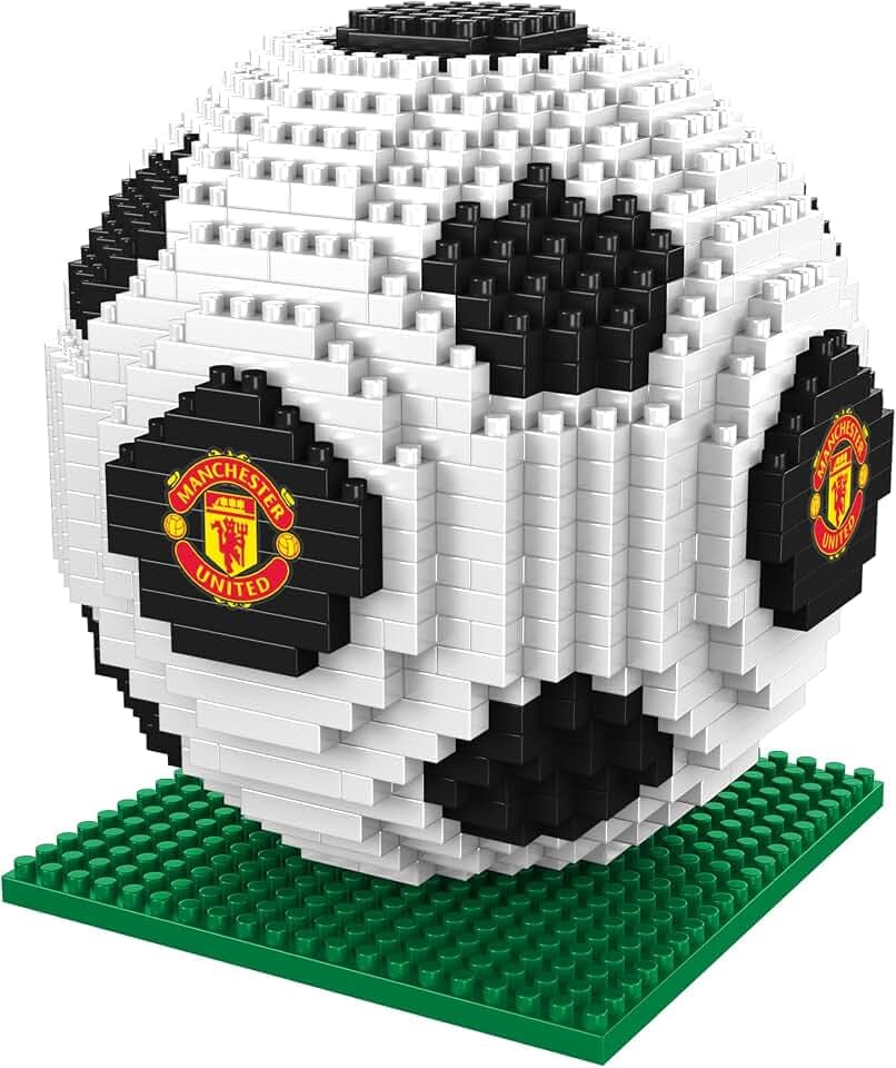 FOCO Offizielles Lizenzprodukt BRXLZ-Steine 3D-Fußball BAU-Set In Alternativen Vereinsfarben (Manchester United FC)