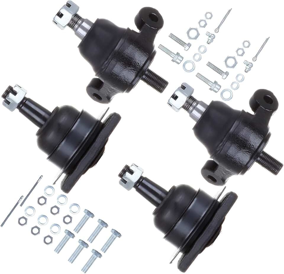 SCITOO 4-Pc Set Suspension Kit For 1958-1970 For Chevy Bel Air 1958-1970 Biscayne 1968-1970 For Chevy Caprice 1963-1982 For Chevy Corvette 1959-1970 For Chevy Impala - Lower Upper Ball Joint