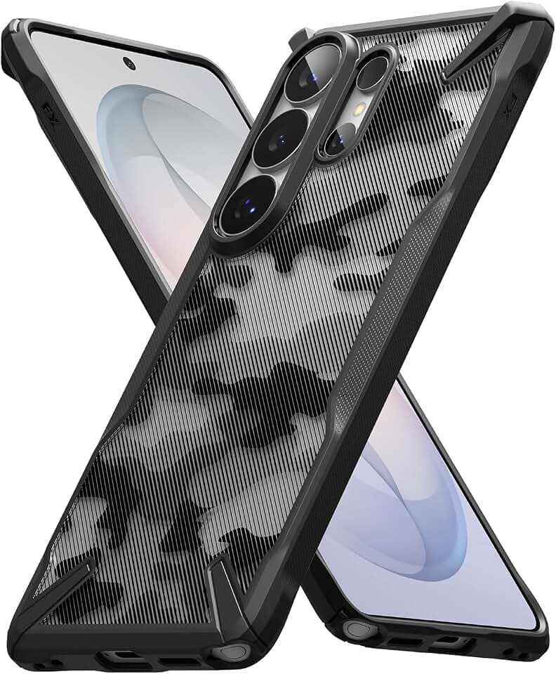Ringke Fusion-X Kompatibel mit Samsung Galaxy S26 Ultra Hülle, [Robuster Schutz] Tarnmuster Stoßfest Kratzfest Vergilbungsfrei Robust Bumper - Camo Black