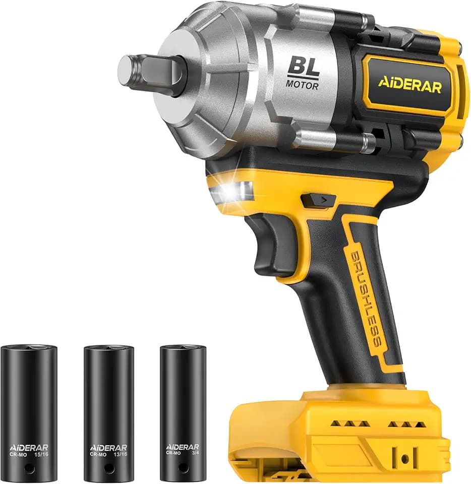 20V Cordless Impact Wrench for DeWalt Battery 1500Nm (1106 Ft-Lbs)