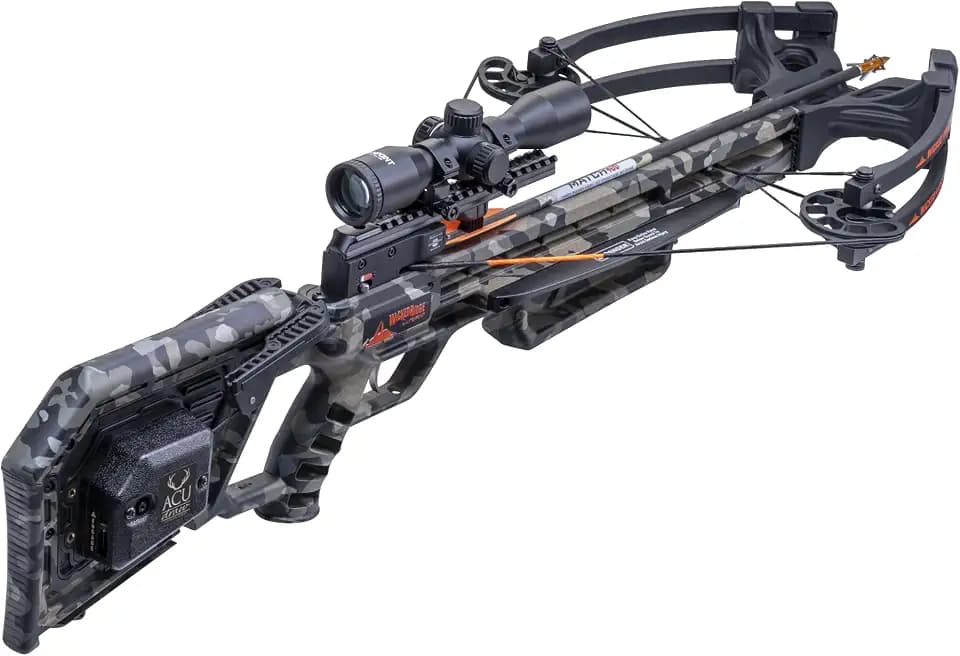 Wicked Ridge by TenPoint Commander 400, Peak XT - 400 FPS - Includes Pro-View 400 Lighted Scope, ACUdraw Crank Cocking Device & Three Match 400 Carbon Arrows
