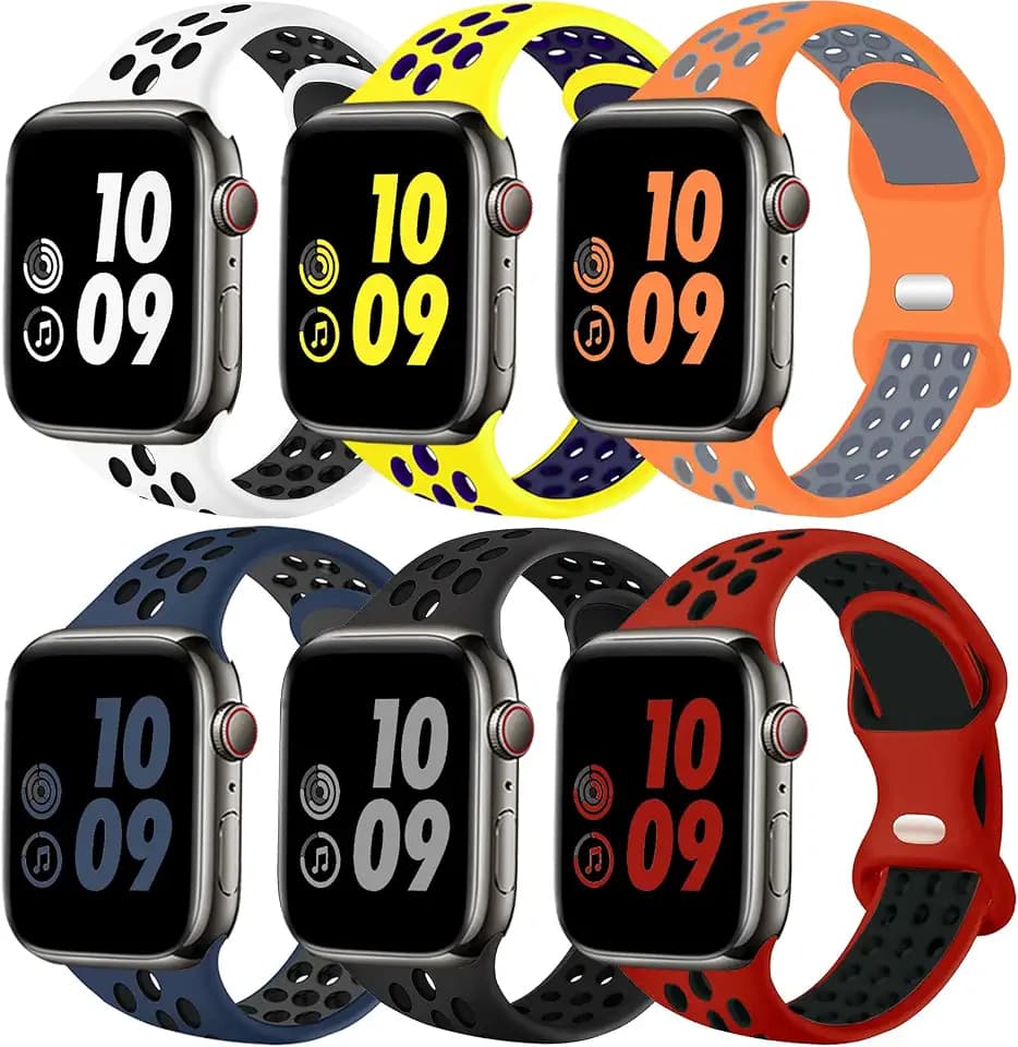Sport Band for Apple Watch Bands Men Women 46 45 44 42 49 41 40 38mm