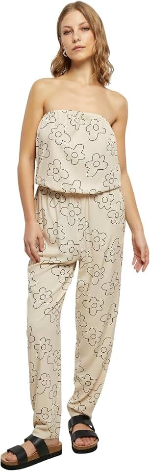 Urban Classics Damen Ladies Viscose Bandeau Jumpsuit