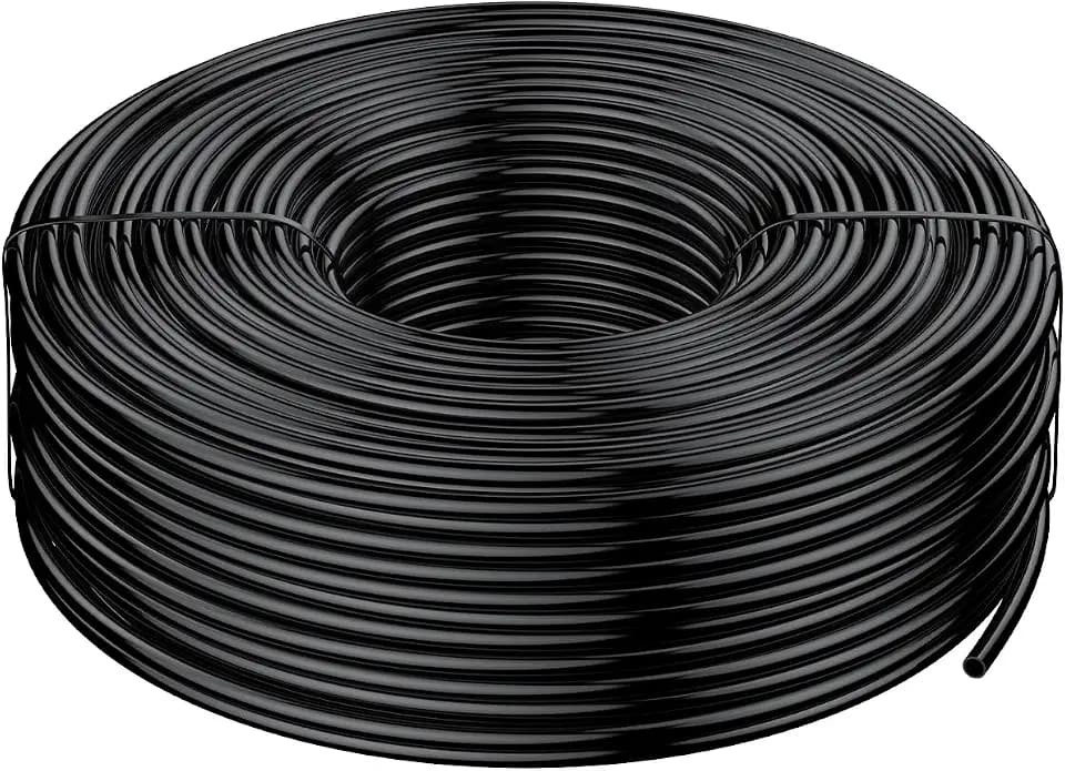 Pawfly 200 ft. 1/4 Drip Irrigation Tubing, Blank Distribution Tubing for Drip Irrigation System, Drip Irrigation Hose Roll for Garden Watering System
