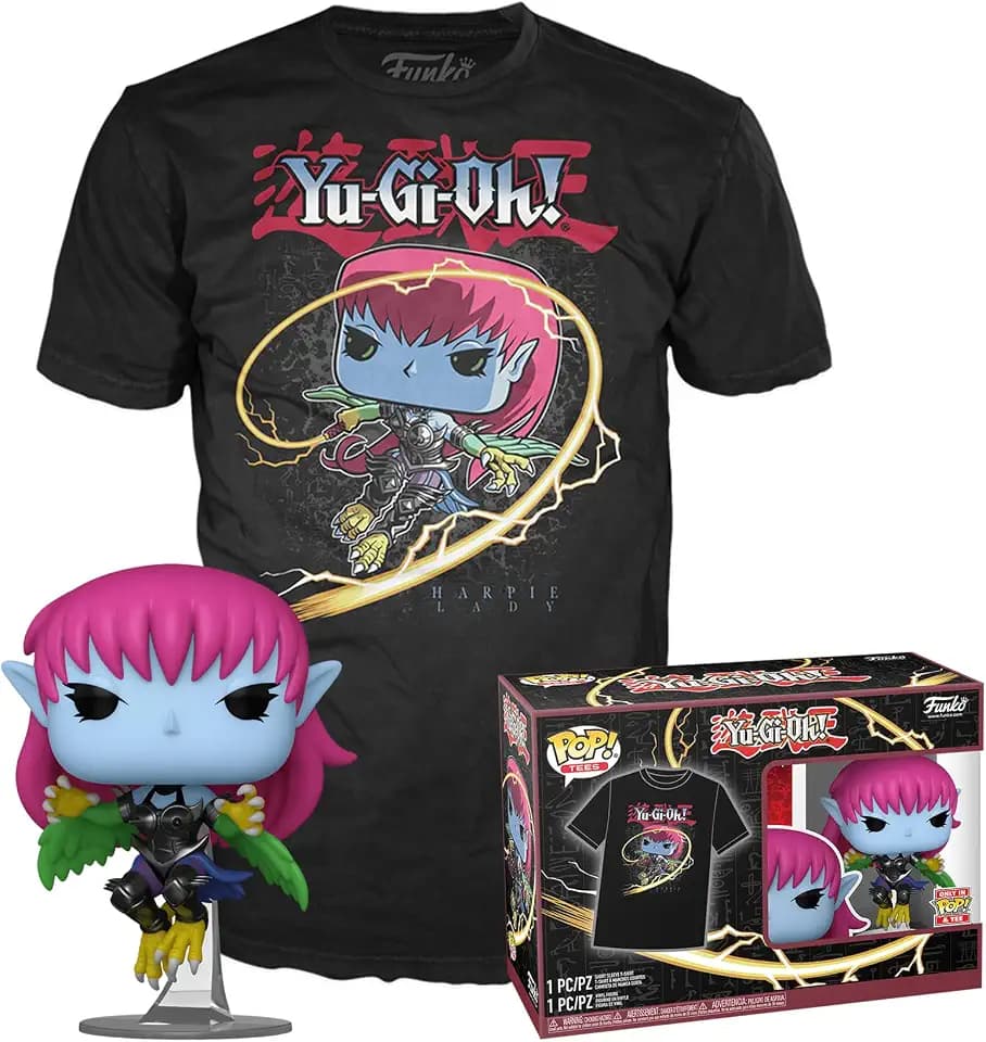 Funko POP! & Tee: YuGiOh - Harpie Lady - Schwarz - XL - Yu-Gi-Oh! - T-Shirt - Kleidung mit Vinyl-Sammelfigur - Geschenkidee - Spielzeug und Kurzärmeliges Top Für Erwachsene Männer und Frauen
