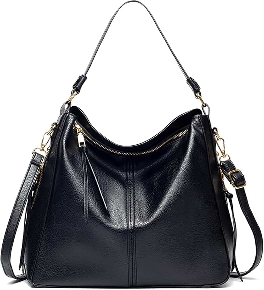 FANDARE Damen Handtasche, Umhängetasche, Handtasche, PU-Leder, Mädchen, Schultertasche, große Tasche, Strandtasche, Einkaufstasche, Reise, multifunktional, Messenger-Tasche