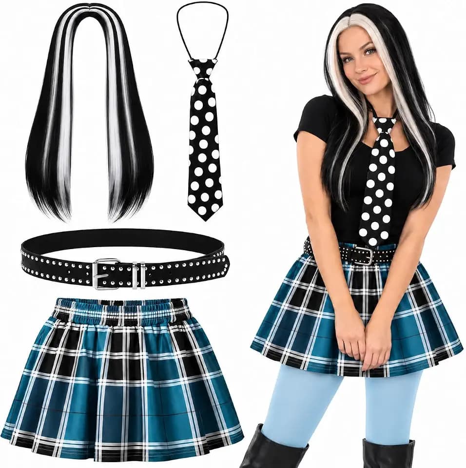 JcHrmers 4 Pcs Halloween Costume Accessories Set for Women