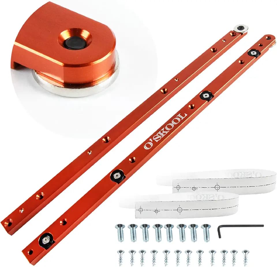 Aluminum Miter Bars, 430mm, 2 Pack, Adjustable Fit for Less Play