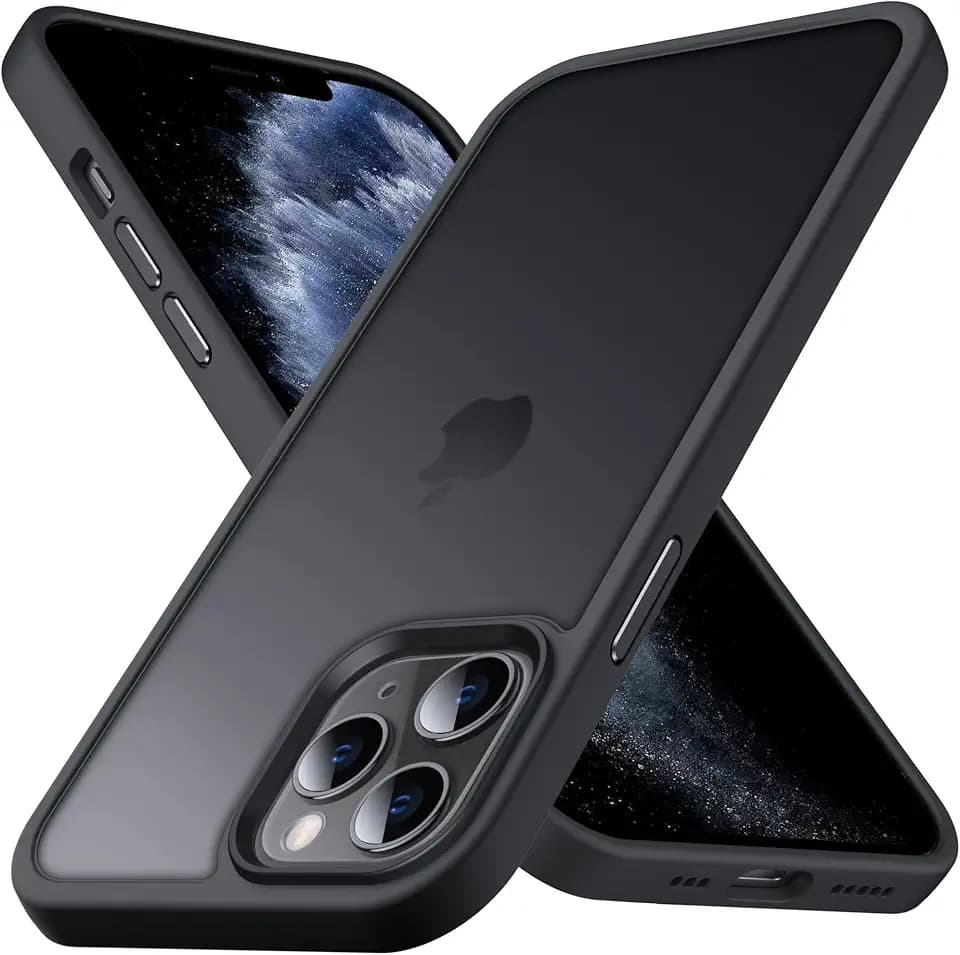 Anqrp Matt Zero Serie für iPhone 11 Pro Hülle dünn [Militärischer Schutz & Kameraschutz] Transluzente Schutzhülle Kratzfest Stoßfest Robuste Handyhülle für iPhone 11 Pro Case, Schwarz