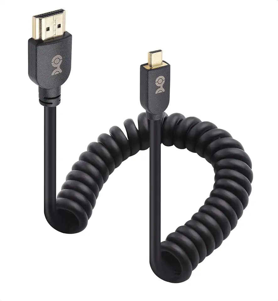 Cable Matters 48Gbps 8K Micro HDMI Coiled Cable, 1-3ft