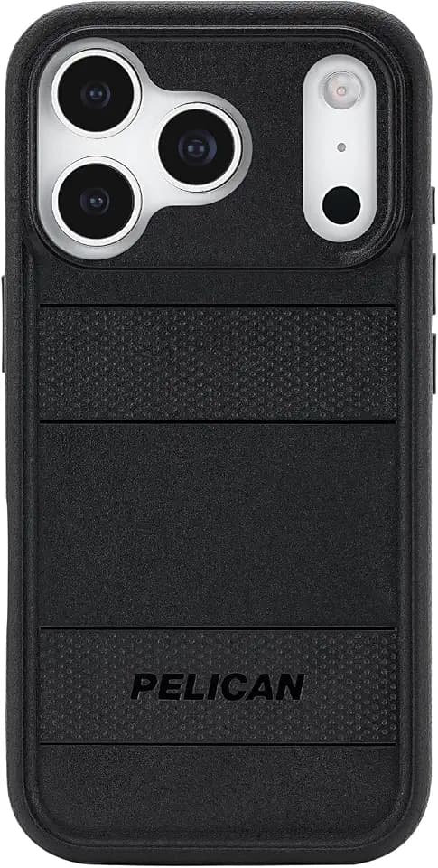 Pelican Protector iPhone 17 Pro Case - Rugged MagSafe Phone Case - Black