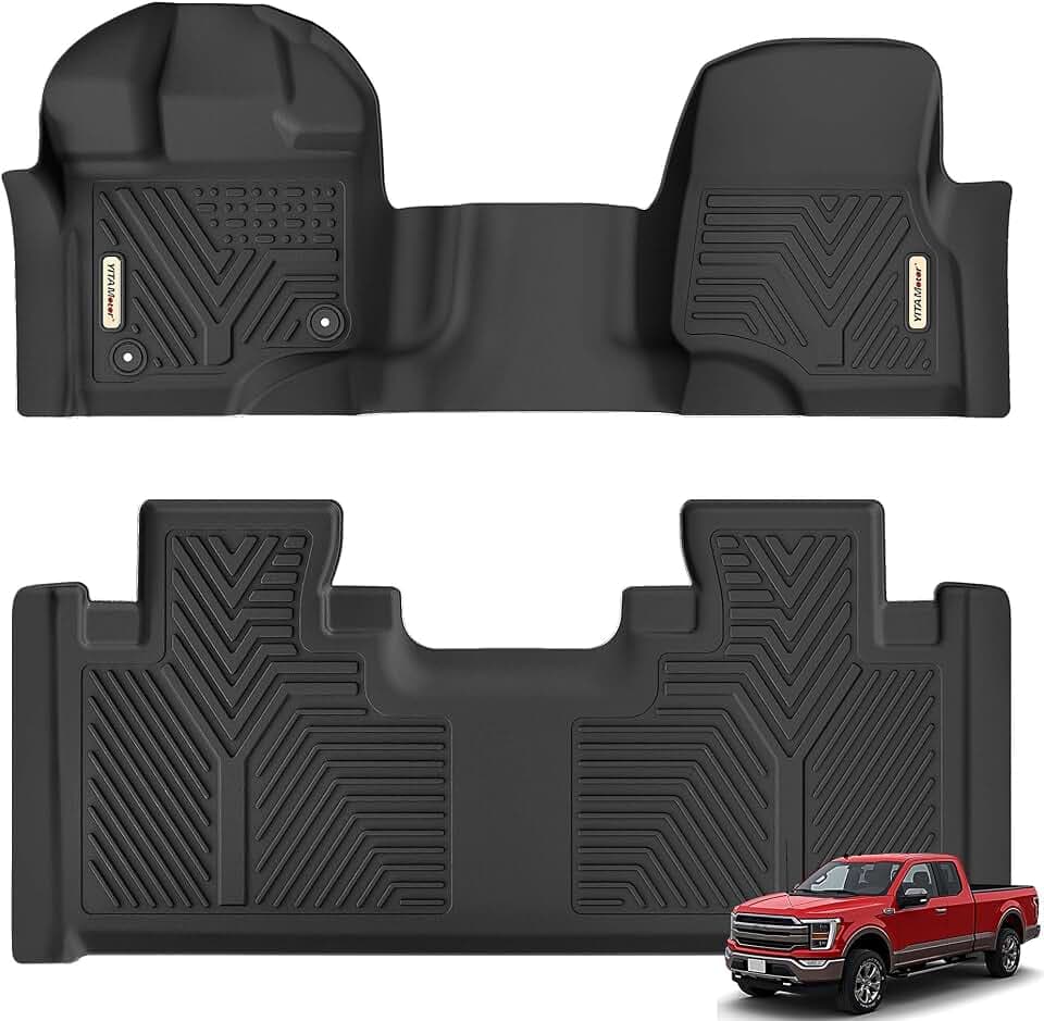 YITAMOTOR Floor Mats Fit 2015-2026 Ford F-150 Super/Extended Cab Bench Seat