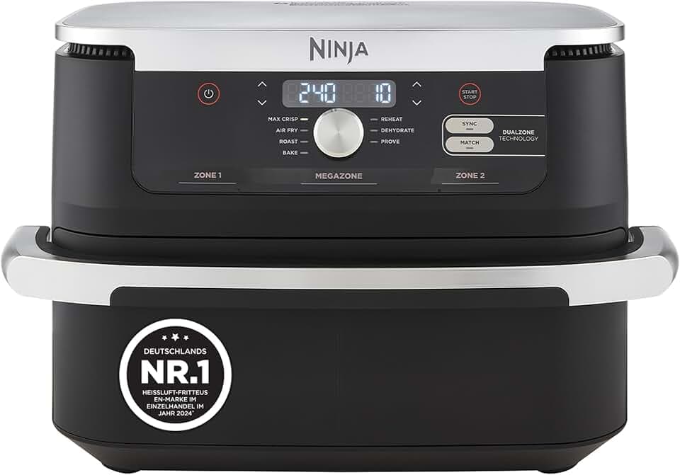 Ninja Foodi FlexDrawer Heißluftfritteuse, 10,4 L, Dual Zone, Schwarz