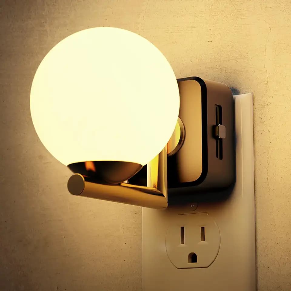 L LOHAS LED Night Lights Plug Into Wall, Dusk to Dawn Sensor