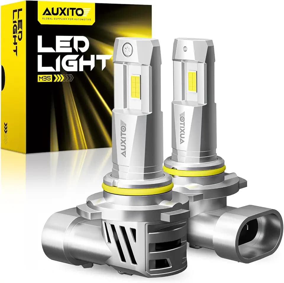 AUXITO 9005 HB3 Bulbs, 40000LM 1000% Brighter 6500K Cool White Light