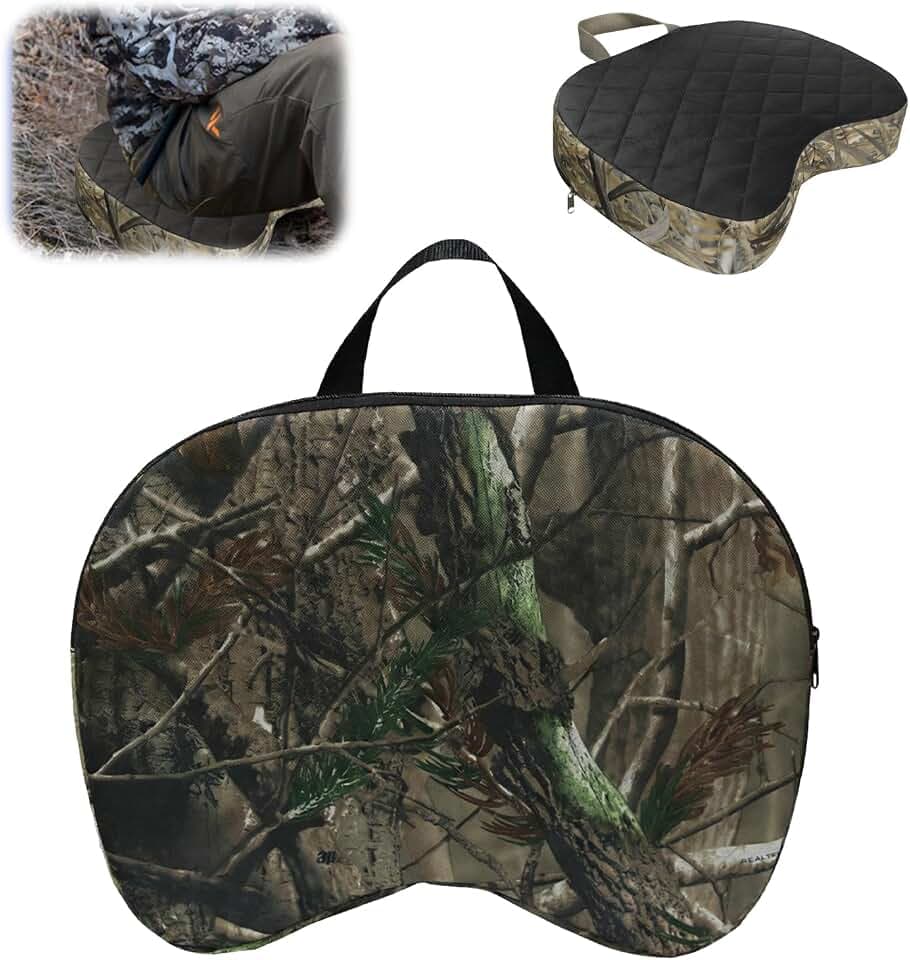 Outdoor Cushions – 11.4" x 15.7" x 2.8" Waterproof Hunting Seat Cushion with Handle, Thick Portable Seat Cushion for Camping, Fishing, Stadium, Kayak, and Outdoor Sports (Style - C)