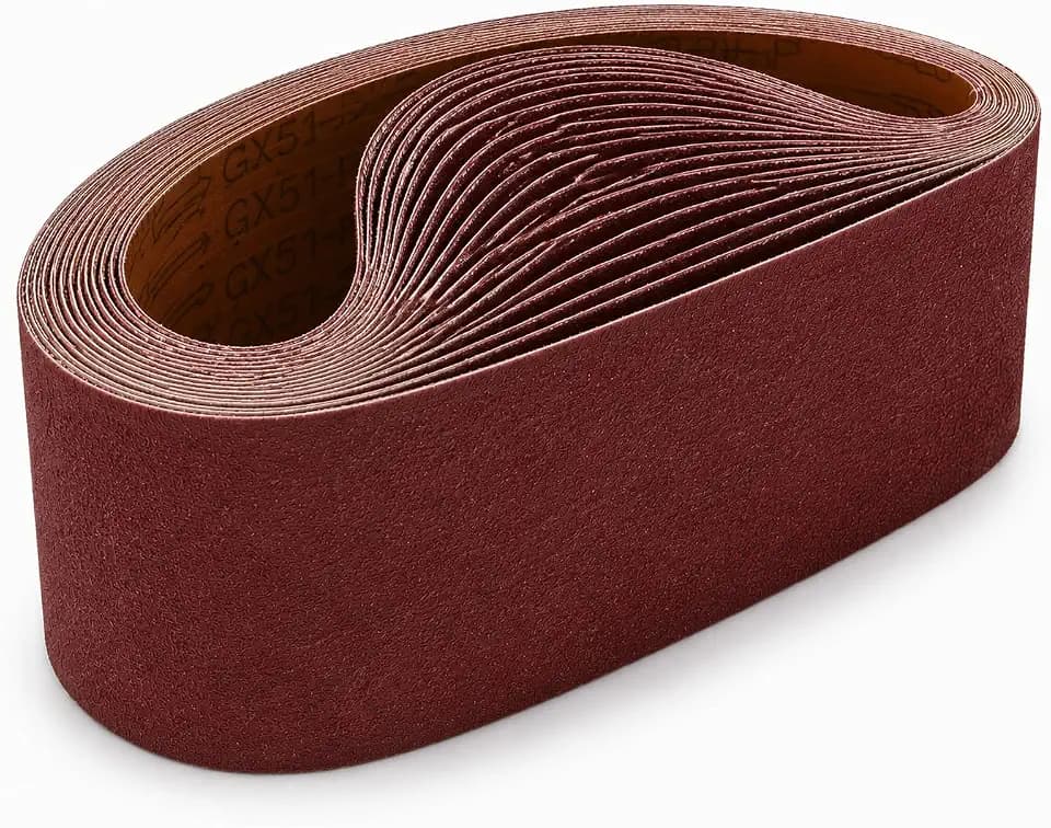 25 Stück Schleifbänder 75 x 533 mm, Schleifband 80/120/150/240/320 Körnung, Bandschleifpapier für Schleifen,Feilen,Schärfen und Entrosten