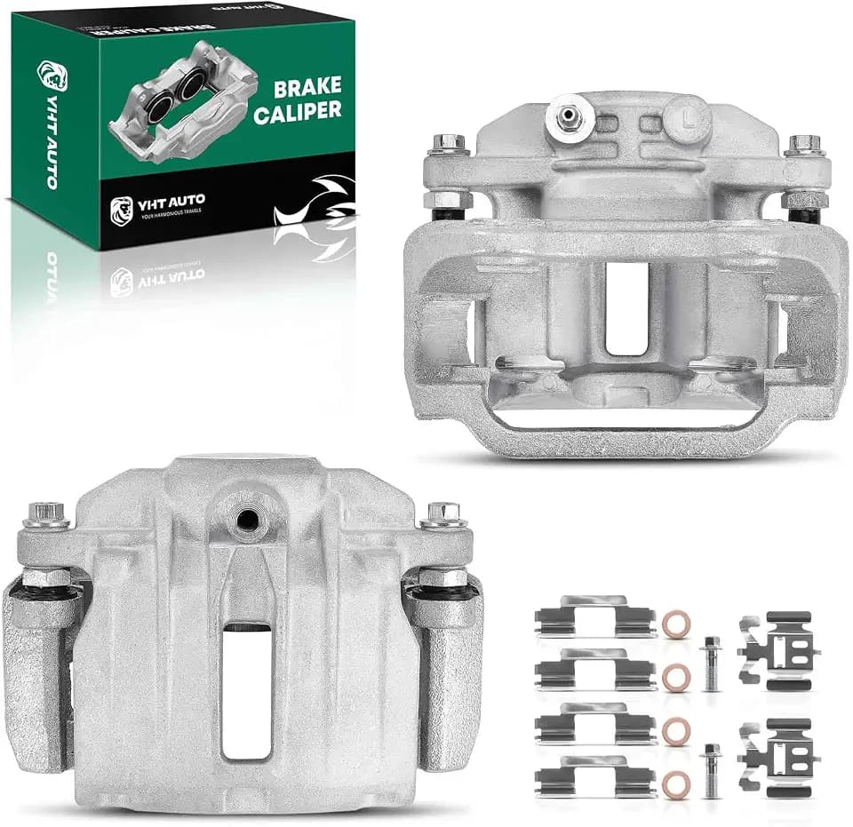 YHTAUTO Rear Side Brake Caliper w/Bracket for Cadillac, Chevy, GMC