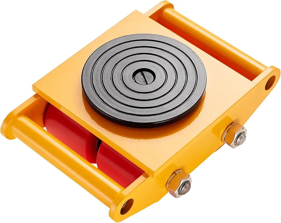VEVOR Panzerrollen 6T Transportfahrwerk 280x210x105mm Transportrollen aus Kohlenstoffstahl Industrieroller mit 4 PU-Richtungsräder Roller Ф 135x9mm Drehplatte Möbeltransporthilfe Transportroller