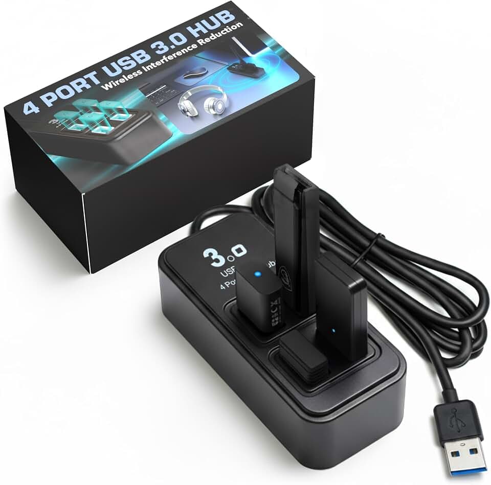 Rebuff Reality 4-Port USB 3.0 Hub for Wireless VR Dongles and Gaming