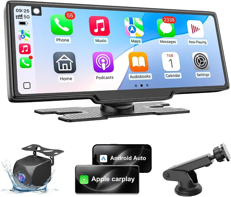HK5 Carplay Screen for Car,10.26" HD Wireless Apple Carplay & Android Auto