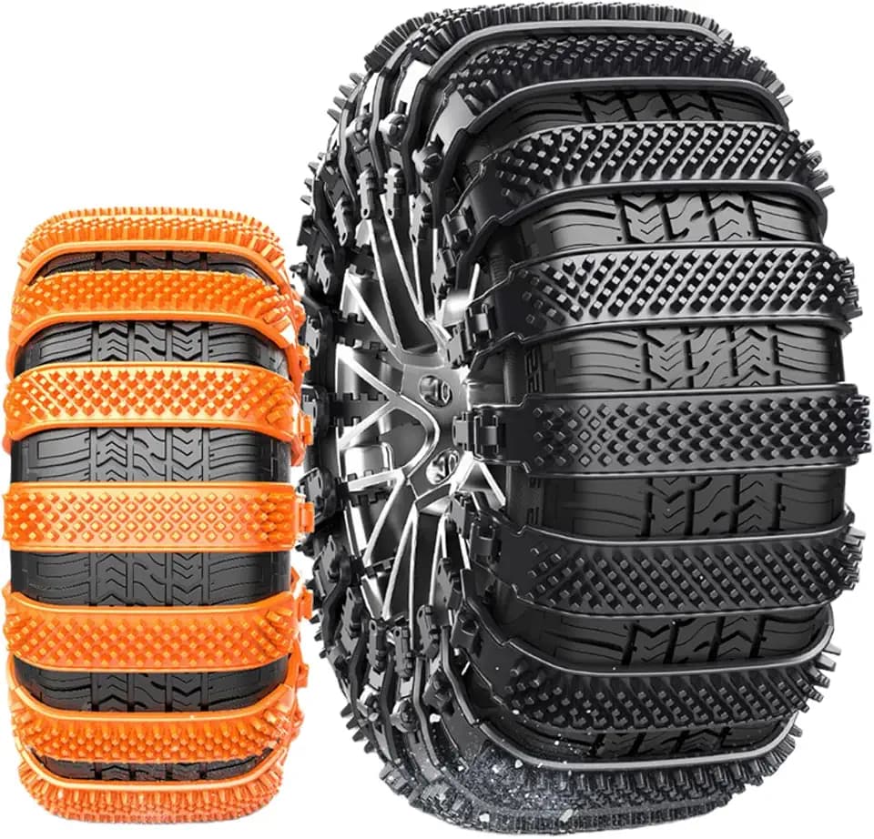10 Pack Tire Chains, Universal Emergency Tire Chains, Adjustable Plastic Anti-skid Ties,Safety Chains for Most Cars, SUV Trucks, Safety Chains Anti-skid Chains,Reusable Portable TPU Safety Chains (10)
