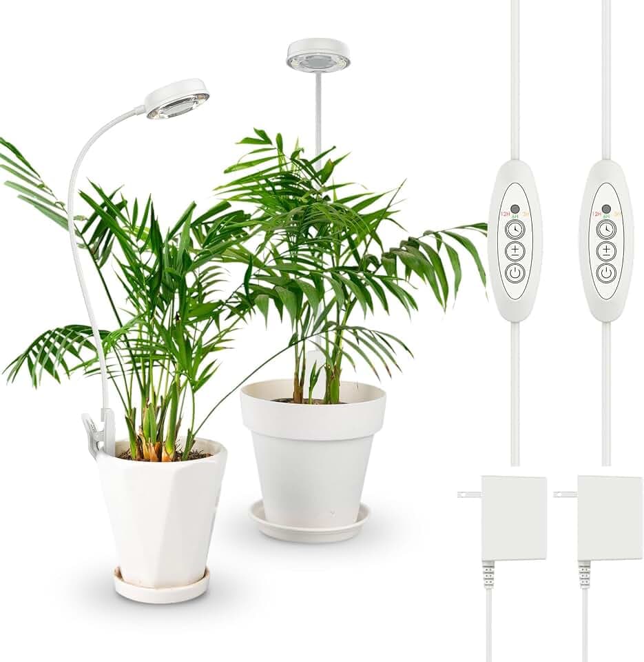 SANSI Grow Lights for Indoor Plants, Pot Clip-On Plant Lights, 10W 2-Pack