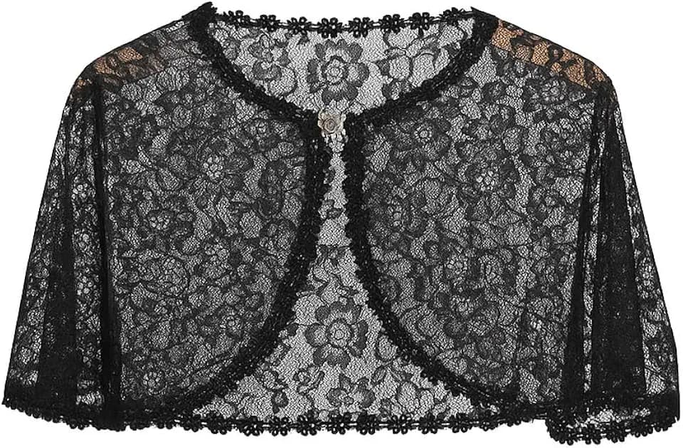GXGM Bolero Jacke Damen Jäckchen für Kleid Bolero Damen Spitzen Festlich für Abendkleid Kurze Festlich Schulterjacke Elegant Hochzeit