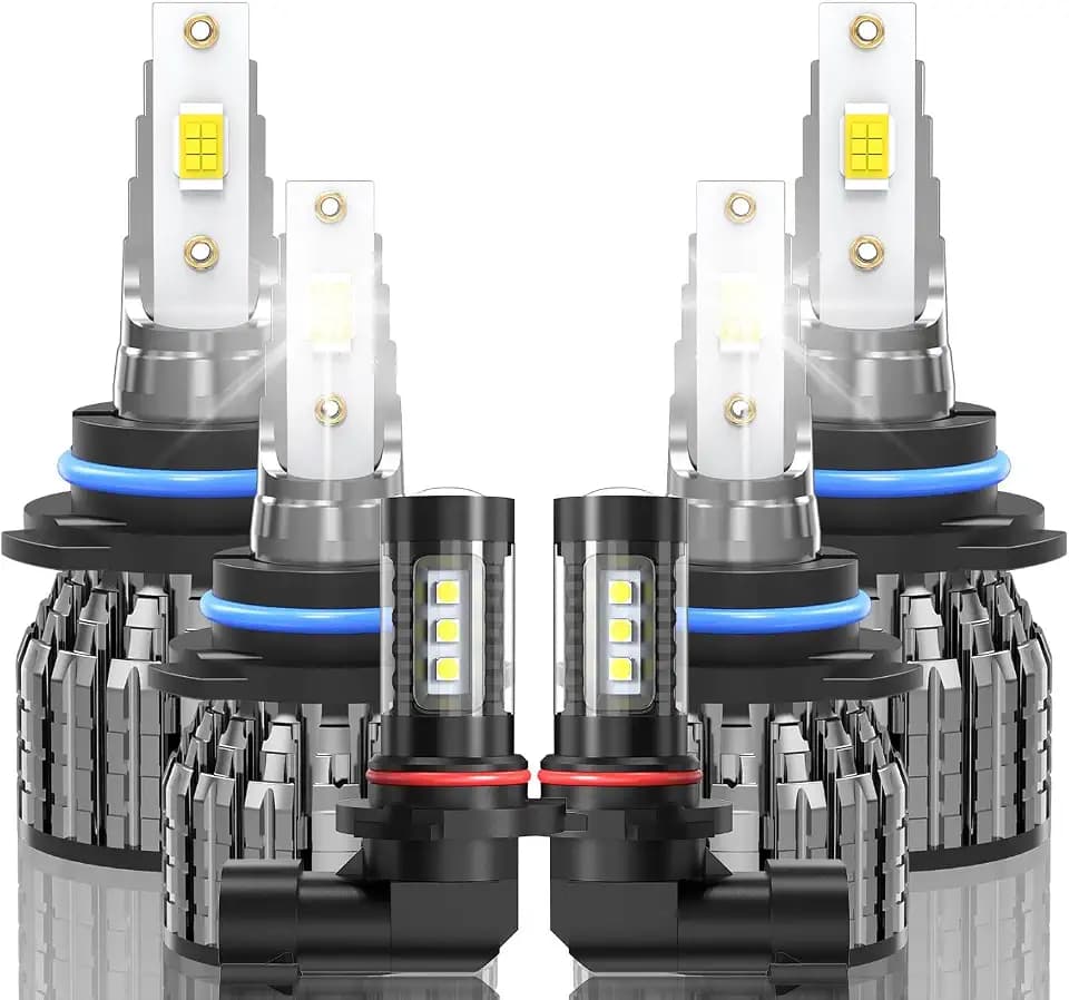 Lights Bulbs for 2003 2004 2005 2006 Chevy Silverado 1500 2500HD 3500,9005 High Beam 9006 Low Beam and 9145 Fog Lights Set, Plug and Play - 6 Pack