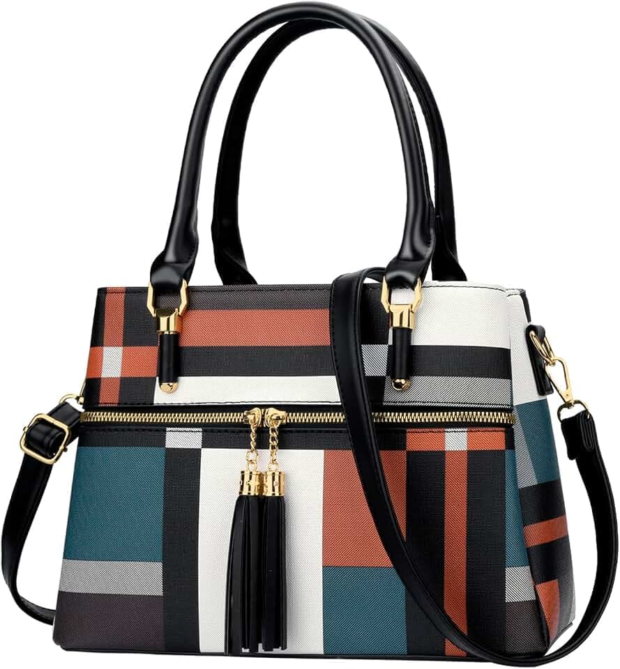 KKXIU Women Purses and Handbags, PU Leather Top Handle Satchel Bag