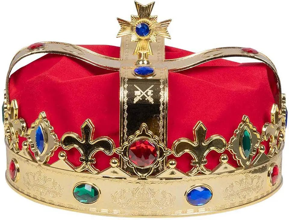 Boland 64557 - Kinderkrone Royal King, Krone, Kaiser, Königin, Herzog, Kopfbedeckung, Karneval, Fasching, Fastnacht, Halloween, Mottoparty, Theater, Bühne