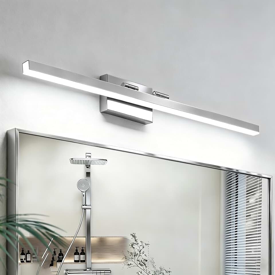 IZORRO Modern Bathroom Vanity Light 40 inch, Rotatable, 32W Dimmable Led Bathroom Light Fixture Over Mirror, Chrome Vanity Light Bar (Cool White 6000K)