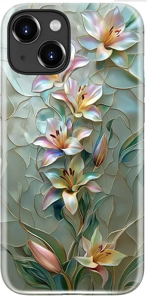DEENAKIN for iPhone 15 Plus Case,Aesthetic Floral,MagSafe Compatible