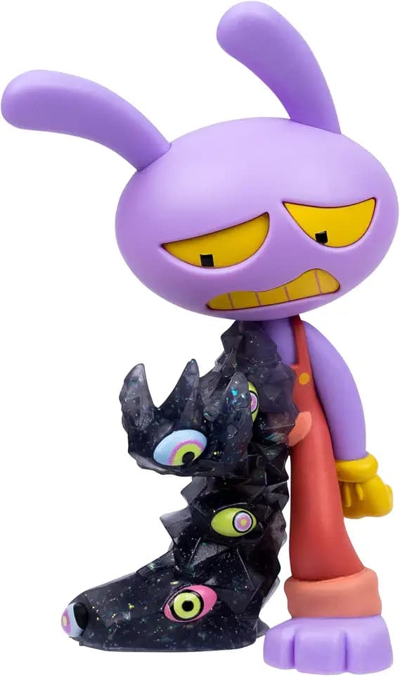 Jax, Abstracted Collection, Quality 4"/10.1 cm Boxed Collectible Vinyl Figure with Collector Card, 4 to Collect: Pomni, Caine, Gangle, and Jax
