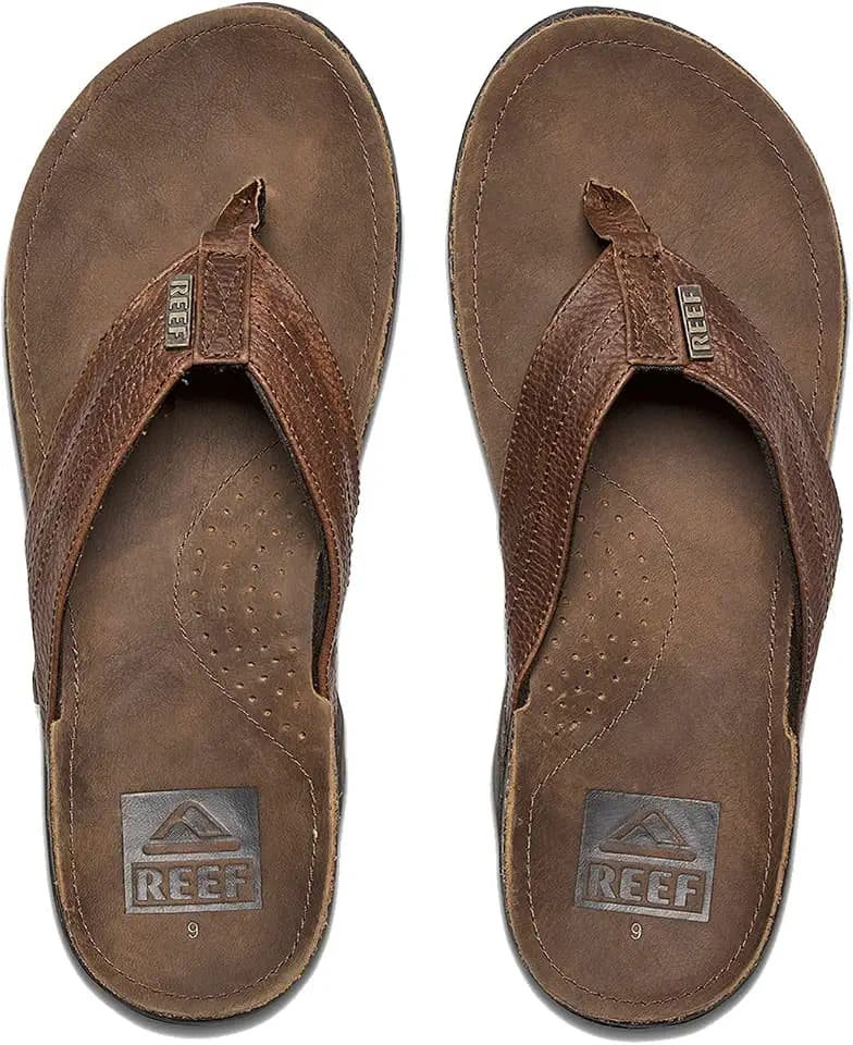 REEF Men's J-Bay III Leather Flip Flops