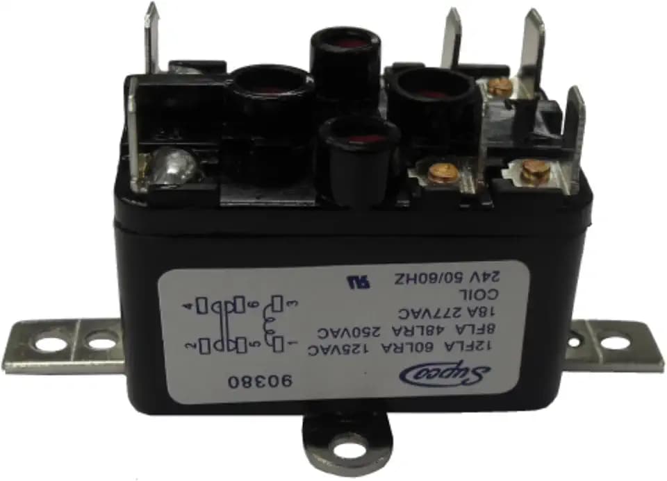 Supco 90382 HVAC/R General Purpose Fan Relay, 18A Load, 120V Coil