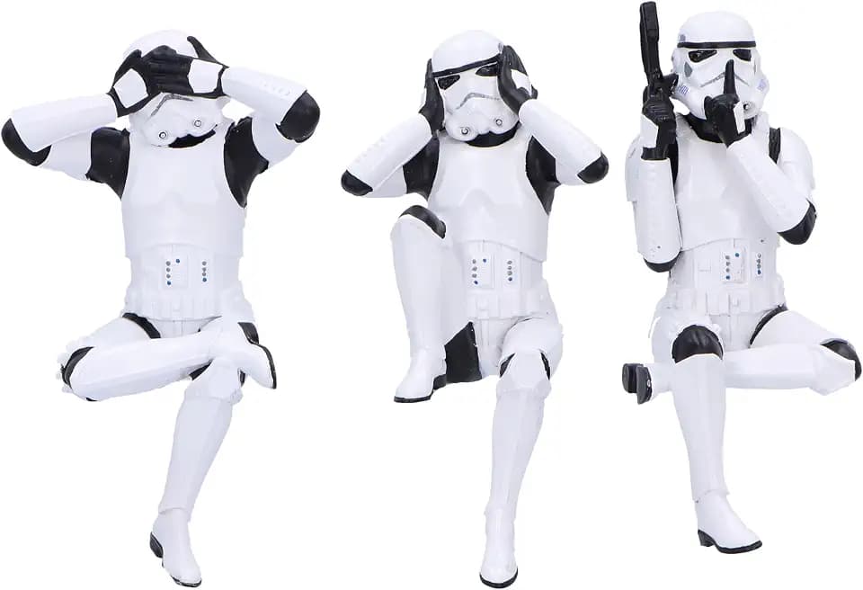 Nemesis Now Three Wise Sitting Stormtrooper Figurines 11cm, White