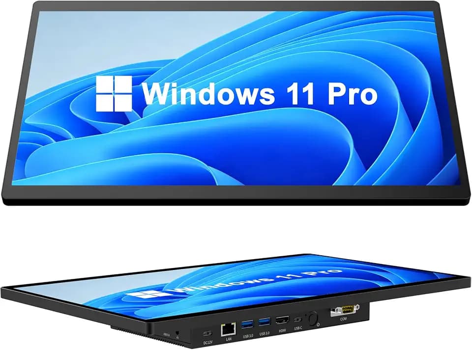 All-in-One Panel PC Industrial Touchscreen Tablet 15.6", Fanless Embedded Panel Computer Win11 Pro N5095 8GB RAM 128GB ROM, Tablet PC 1920 * 1080 IPS, 4xUSB3.0, Full FunctionType-C, HDMI, LAN