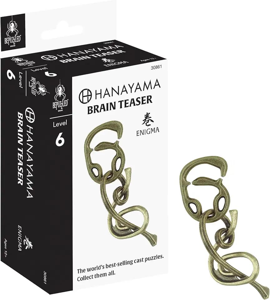 BePuzzled | Enigma Hanayama Metal Brainteaser Puzzle Mensa Rated Level 6, for Ages 12 and Up