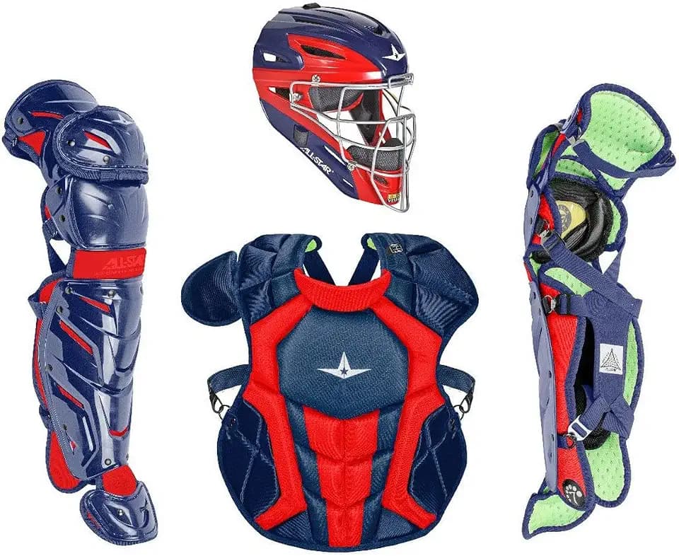 All-Star S7 Axis Ages 9 to 16 - Baseball Catching Equipment Kit (Includes Helmet, Chest Protector, Leg Guards), Meets NOCSAE