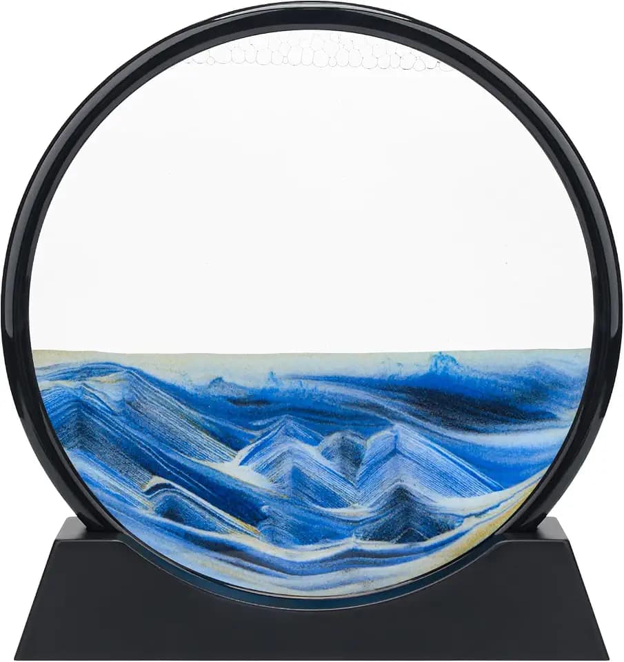 Coitak Moving Sand Art Picture, Round Glass Dynamic Sand Picture