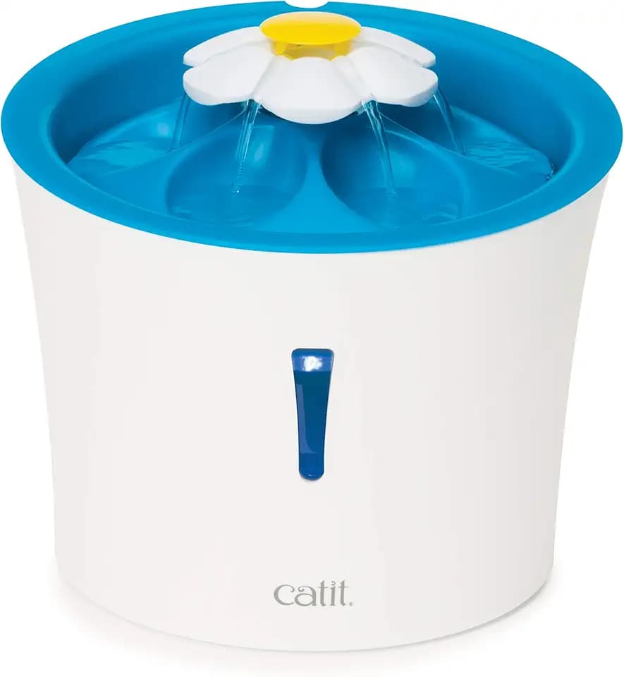 Catit LED Flower Fountain with Triple Action Filter, 3 L, Blue
