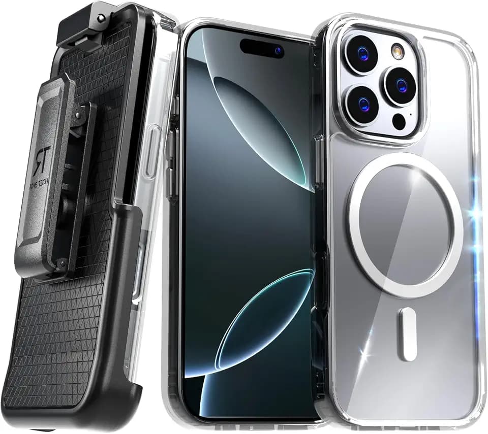 Designed for iPhone 16 Pro Max Case with Belt Clip Holster